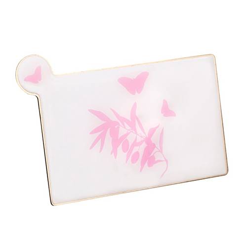 Miroir de Sac Rectangle Motif Papillon