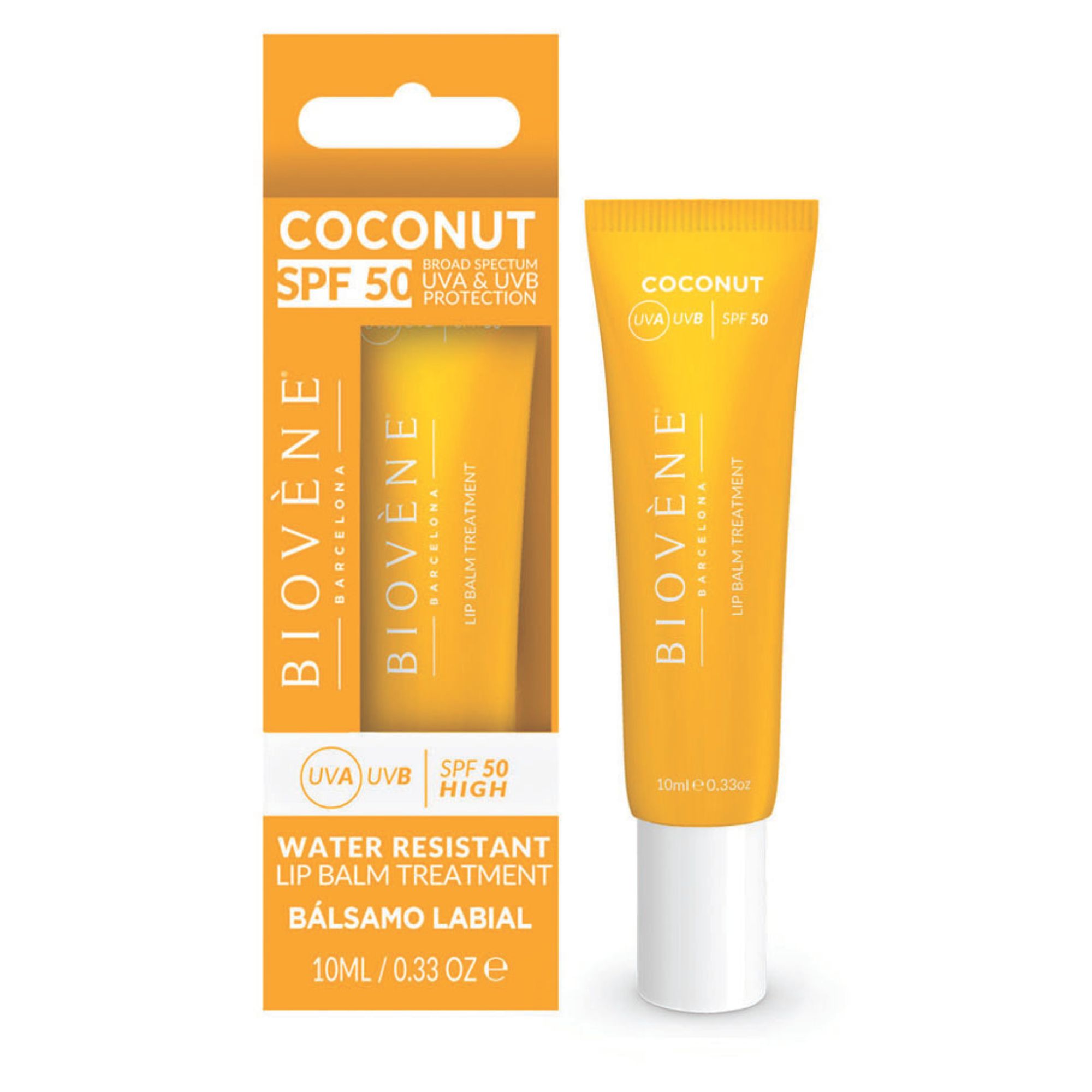 Baume à lèvres hydratant coco Haute protection solaire SPF 50 10 ml