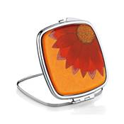 Miroir de Sac Carr  Fleur Orange - x2